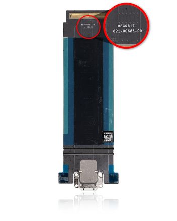 Space Gray  iPad Pro 12.9" 2nd Gen (2017) (Cellular Version) Charging Port Flex Cable