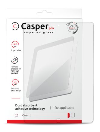 Casper Clear iPad Air 1 / Air 2 / iPad Pro 9.7 / iPad 5 (2017) / iPad 6 (2018) (Retail Pack) (Clear) Casper Pro Tempered Glass