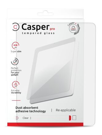 Casper Clear iPad 7 (2019) / iPad 8 (2020) / iPad 9 (2021) (Retail Pack) (Clear) Casper Pro Tempered Glass