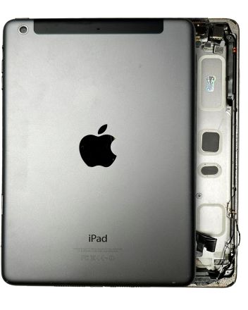 Pull Space Gray iPad Mini 4 (WIFI cellular) (Used OEM Pull: Grade C) Back Housing W/ Small Components Pre-Installed
