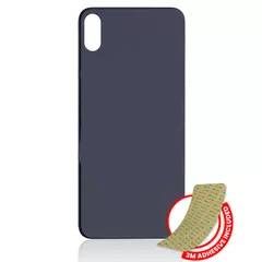 Space Gray iPhone XS Max (No Logo / Large Camera Hole) Back Glass With 3M Adhesive