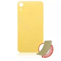 Yellow iPhone XR (No Logo / Large Camera Hole) Back Glass With 3M Adhesive