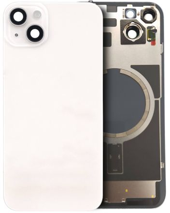 Starlight iPhone 14 Plus  (No Logo) Back Glass With Steel Plate With MagSafe Magnet Pre-Installed