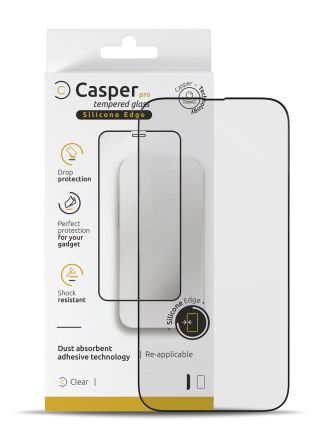 Casper Clear iPhone 14 Pro Max (Retail Pack) (Clear) Casper Pro Silicone Tempered Glass