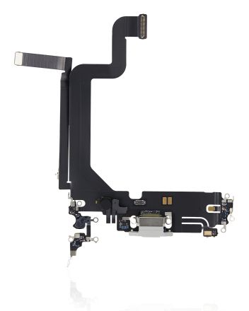 Silver Premium iPhone 14 Pro Max Charging Port Flex Cable