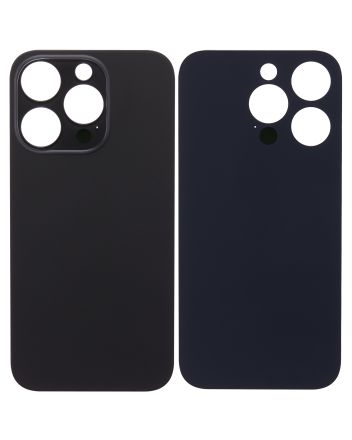 Space Black iPhone 14 Pro (No Logo / Large Camera Hole) Back Glass With 3M Adhesive