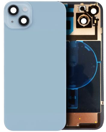 Blue iPhone 14 Plus (No Logo) Back Glass With Steel Plate With Wireless NFC & MagSafe Magnet Pre-Installed