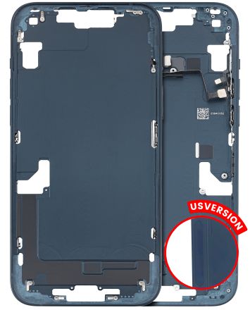 Pull Midnight iPhone 14 Plus (US Version) (Used OEM Pull: Grade B) Mid-Frame Housing With Power And Volume Button
