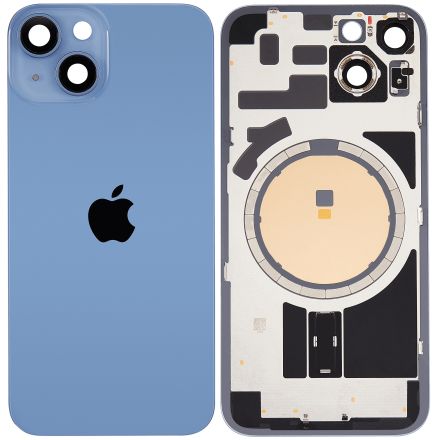 Pull Blue iPhone 14 (Used OEM Pull: Grade A) Back Glass With Steel Plate With MagSafe Magnet Pre-Installed