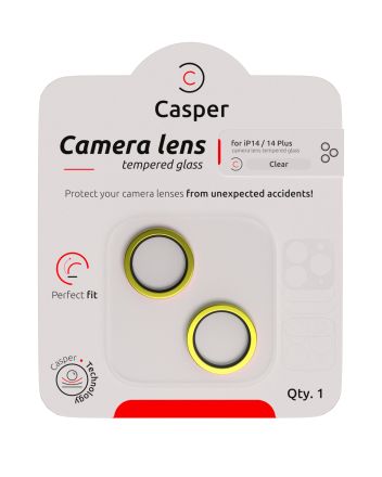 iPhone 14 / 14 Plus (Yellow) (Clear) Casper Camera Lens Protector