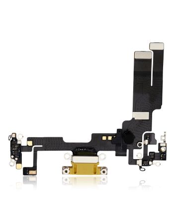 Yellow Premium iPhone 14 Charging Port Flex Cable