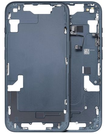 Pull Midnight iPhone 14 (Used OEM Pull: Grade C) Mid-Frame Housing With Power And Volume Button