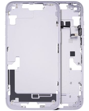 Pull Purple iPhone 14 Plus (Used OEM Pull: Grade C) Mid-Frame Housing With Power And Volume Button