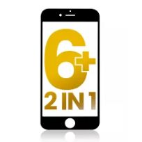 Black iPhone 6 Plus (2 Pack) (Black) 2 in 1 (Front Glass + Frame Pre-Installed)