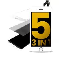 White iPhone 5 (2 Pack) 3 in 1 (Front Glass + Frame + OCA Pre-Installed)