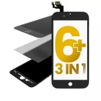 Black iPhone 6 Plus (2 Pack) (Black) 3 in 1 (Front Glass + Frame + OCA Pre-Installed)