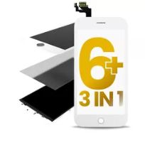 White iPhone 6 Plus (2 Pack) 3 in 1 (Front Glass + Frame + OCA Pre-Installed)