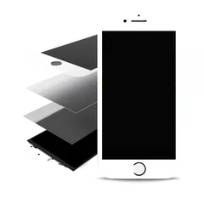 White iPhone 6S Plus (2 Pack) 4 in 1 (Front Glass + Frame + Polarizer + OCA Pre-Installed)