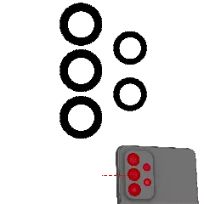 Samsung Galaxy A73 (A735 / 2022) (5 Piece Set) (10 Pack) Back Camera Lens (Glass Only) With Adhesive