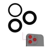 Premium iPhone 15 Pro Max (3 Piece Set) (Real Sapphire) Back Camera Lens (Glass Only) With Adhesive