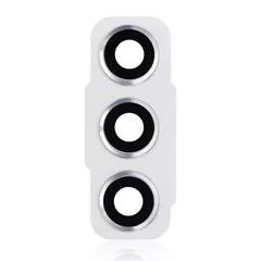 White Samsung Galaxy S21 FE 5G Back Camera Lens With Bezel Ring