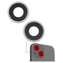 Premium Green iPhone 15 / 15 Plus (2 Piece Set) Back Camera Lens With Bracket & Bezel