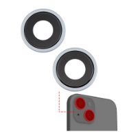 Premium Blue iPhone 15 / 15 Plus (2 Piece Set) Back Camera Lens With Bracket & Bezel