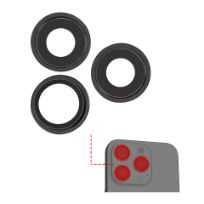 Premium Titanium Black iPhone 15 Pro Max (3 Piece Set)  (Black Titanium) Back Camera Lens With Bracket & Bezel