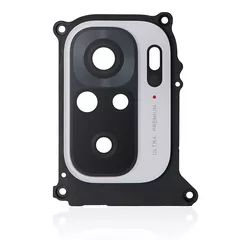Pebble White Xiaomi Redmi Note 10 Back Camera Lens With Bracket / Bezel