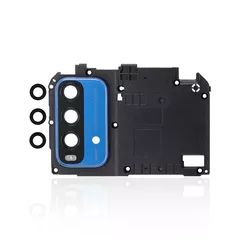 Blue Xiaomi Redmi Note 9 4G Back Camera Lens With Bracket / Bezel