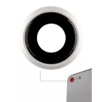 Premium Silver iPhone 8 / SE (2020) / SE (2022)  (10 Pack) (Real Sapphire l Premium) Back Camera Lens With Bracket & Bezel