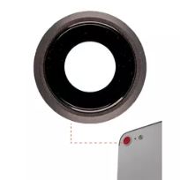 Premium Space Gray iPhone 8 / SE (2020) / SE (2022)  (10 Pack) (Real Sapphire l Premium) Back Camera Lens With Bracket & Bezel