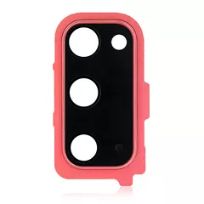 Red Samsung Galaxy S20 / S20 5G Back Camera Lens With Cover Bezel Ring