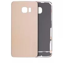 S30 Gold Samsung Galaxy S6 Edge (No Logo)  Back Cover Glass (Aftermarket Plus)