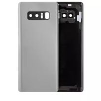 S30 Silver Samsung Galaxy Note 8 (No Logo)  Back Cover Glass With Camera Lens (Aftermarket Plus)