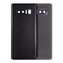 Service Pack Midnight Black Samsung Galaxy Note 8 Back Cover Glass With Camera Lens