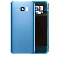 S30 Coral Blue Samsung Galaxy S8 Plus (No Logo)  Back Cover Glass With Camera Lens (Aftermarket Plus)