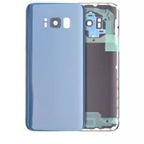 S30 Coral Blue Samsung Galaxy S8 (No Logo)  Back Cover Glass With Camera Lens (Aftermarket Plus)