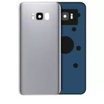 S30 Arctic Silver Samsung Galaxy S8 (No Logo)  Back Cover Glass With Camera Lens (Aftermarket Plus)