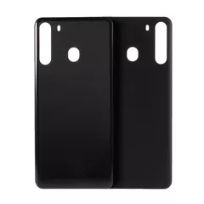 Service Pack Black Back Cover Glass With Camera Lens Samsung Galaxy A21 (A215 / 2020) (Black) (Service Pack)
