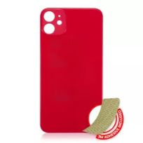 Red iPhone 11 (No Logo / Large Camera Hole) Back Glass With 3M Adhesive