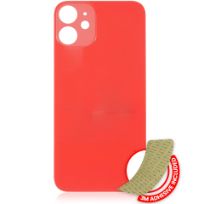 Red iPhone 12 Mini (No Logo / Large Camera Hole) Back Glass With 3M Adhesive