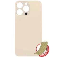 Gold iPhone 13 Pro (No Logo / Large Camera Hole) Back Glass With 3M Adhesive