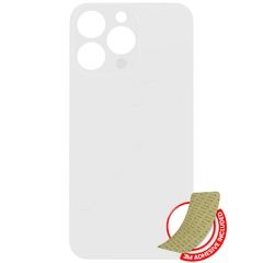 Silver iPhone 13 Pro (No Logo / Large Camera Hole) Back Glass With 3M Adhesive