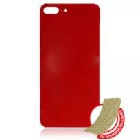 Red iPhone 8 Plus (No Logo / Large Camera Hole) Back Glass With 3M Adhesive