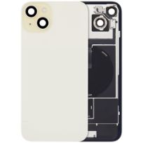 Yellow Pull iPhone 15 Plus (Used OEM Pull: Grade A) Back Glass With Steel Plate With Wireless NFC Charging MagSafe Magnet & Flashlight Flex