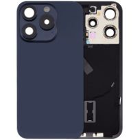 iPhone 15 Pro (No Logo) (Blue Titanium) Back Glass With Steel Plate With Wireless NFC Charging MagSafe Magnet & Flashlight Flex