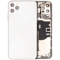 Pull Silver iPhone 11 Pro Max (Used OEM Pull: Grade C) Back Housing W/ Small Components Pre-Installed