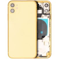 Pull Yellow iPhone 11 (Used OEM Pull: Grade B) Back Housing W/ Small Components Pre-Installed