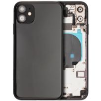 Pull Black iPhone 11 (Used OEM Pull: Grade C) (Black) Back Housing W/ Small Components Pre-Installed